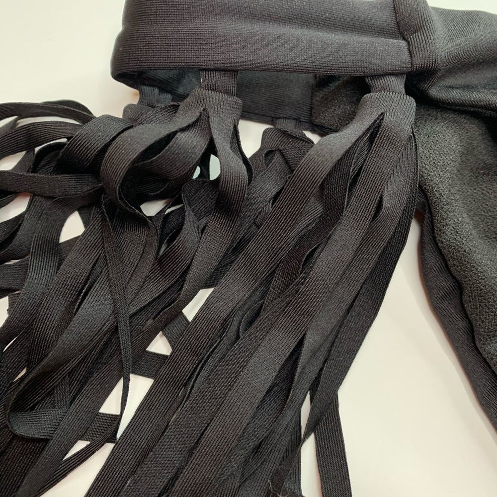 Bikini Lab Black Fringe Bikini Bottom Tassels Swimwear Size XS NWT - Picture 4 of 10
